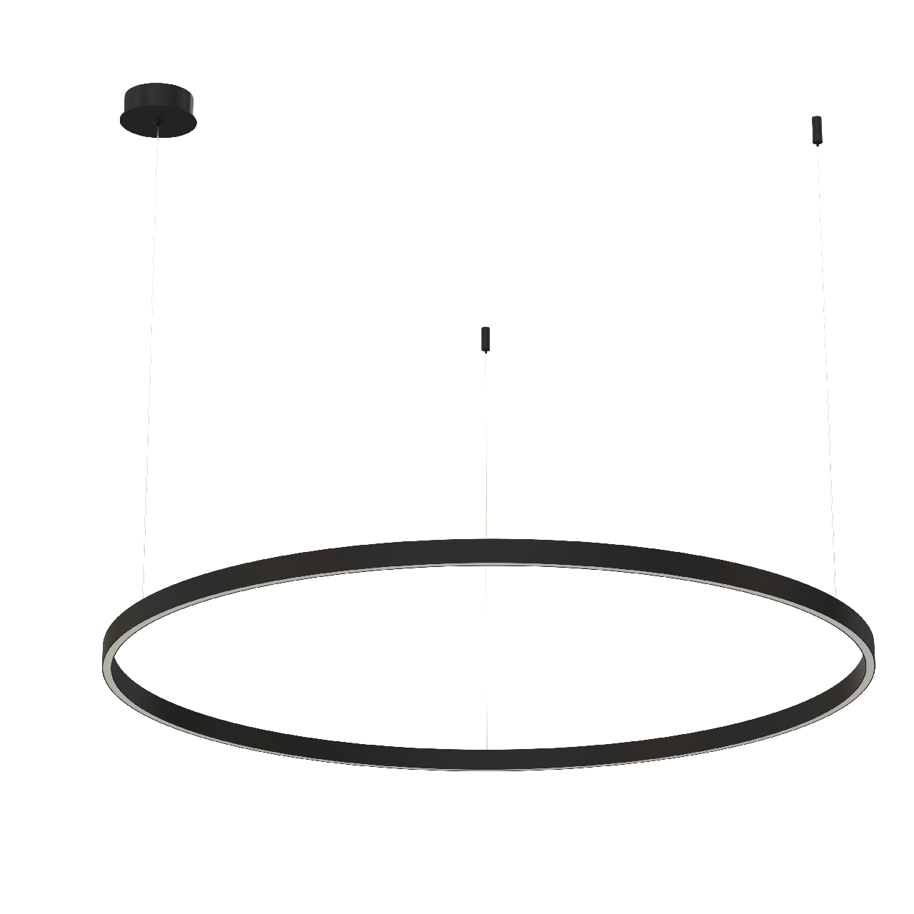 Подвесной светильник Byled серия Halo 1535 (75W, 220V, CRI>90, 1200mm, Черный корпус, Цвет: Теплый белый), фото 1