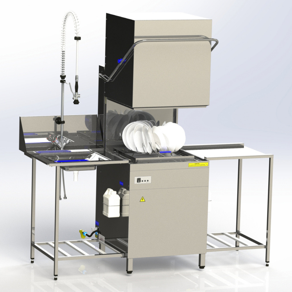 Посудомоечная машина Гродторгмаш МПУ-700М со столами загрузки и разгрузки