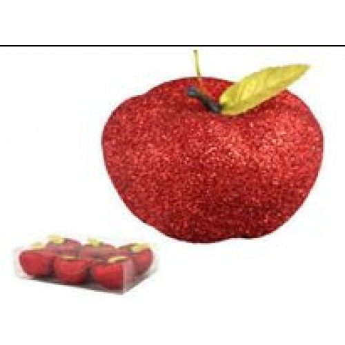 Декорация комплект 6 декораций яблоко красное 6 см. арт. pgif-8397 - фото 1 - id-p172692533