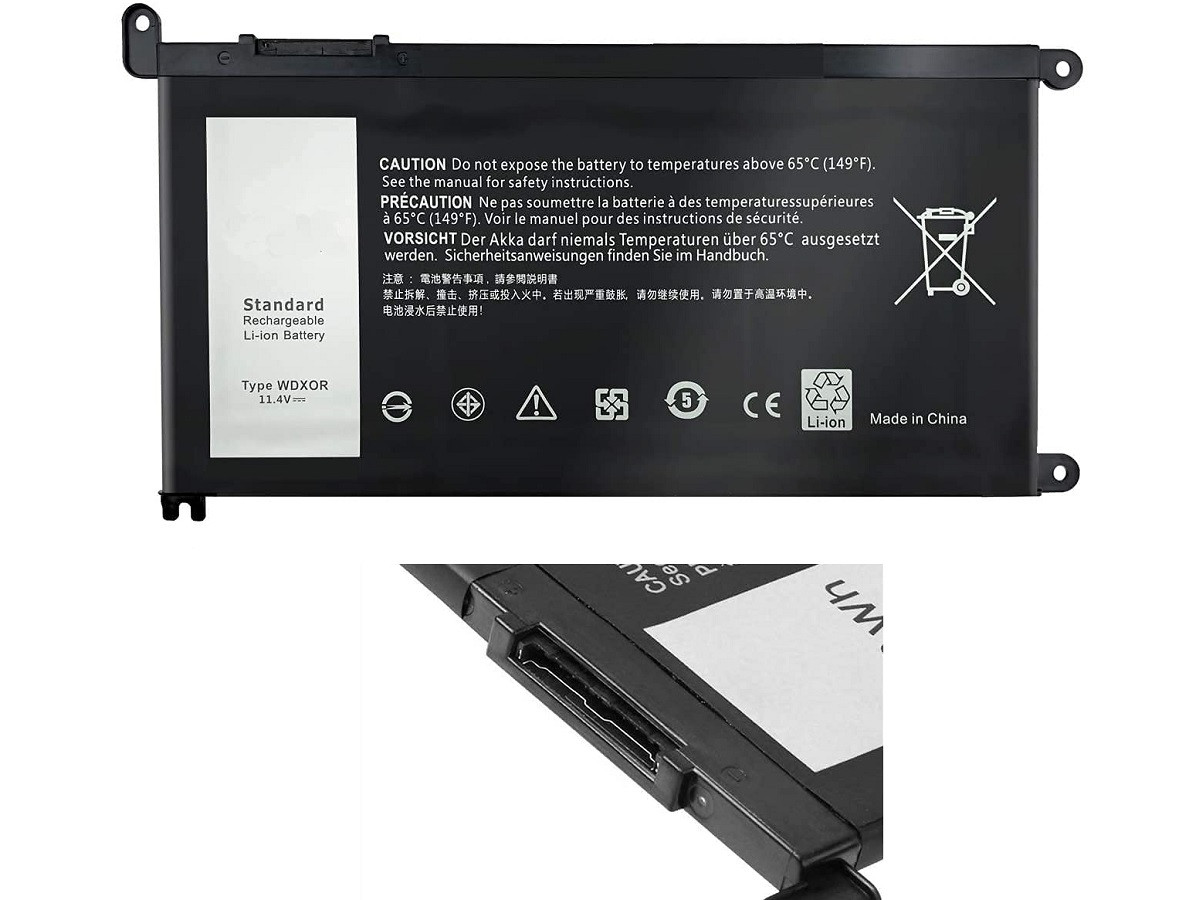 Батарея WDX0R WDXOR 11,4V 39Wh для Dell Inspiron 15 5565 Vostro 5471 и других моделей ноутбуков