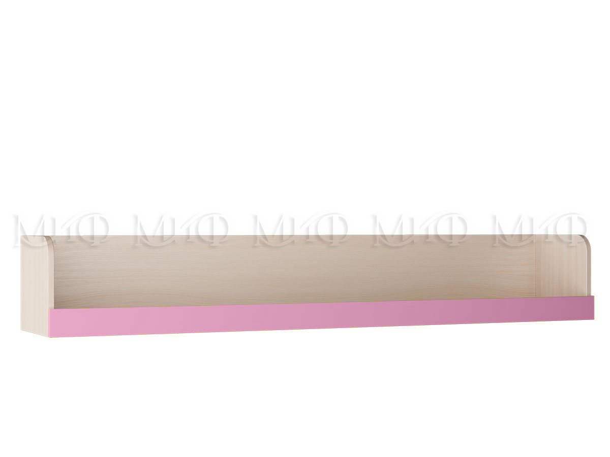Полка Юниор-3 дуб беленый/розовый металлик - МиФ - фото 1 - id-p172697975