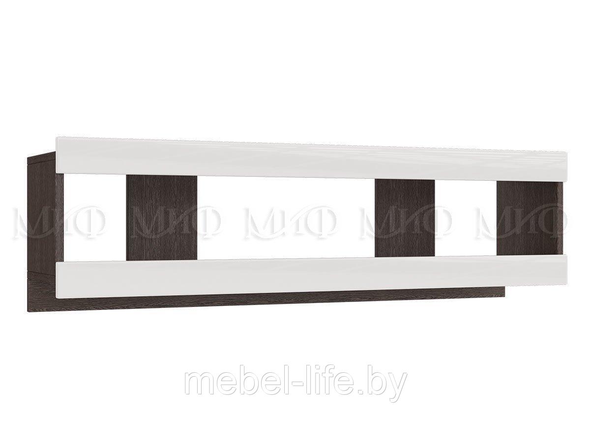 Полка Нэнси венге/белый глянец - МиФ