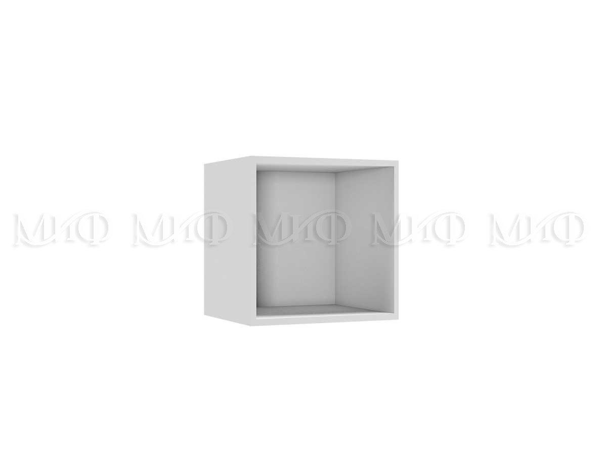 Шкаф навесной Флорис ШК-009 белый/черный глянец - МиФ - фото 2 - id-p172695620