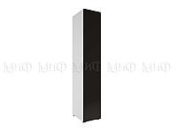 Шкаф 1-створчатый Флорис ШК-002 белый/черный глянец - МиФ