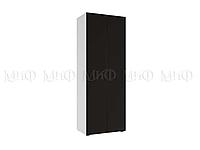 Шкаф 2-створчатый Флорис ШК-001 белый/черный глянец - МиФ