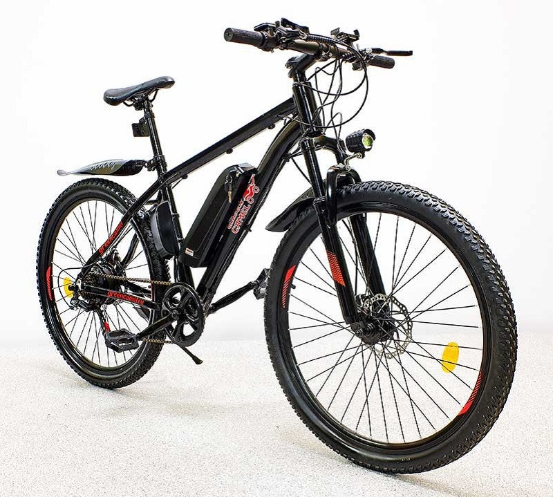 Электровелосипед GreenCamel Klass 27,5'x1.95 (350W, 36V10Ah) 7sp черно-красный - фото 2 - id-p172700322