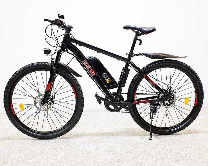 Электровелосипед GreenCamel Klass 27,5'x1.95 (350W, 36V10Ah) 7sp черно-красный - фото 4 - id-p172700322