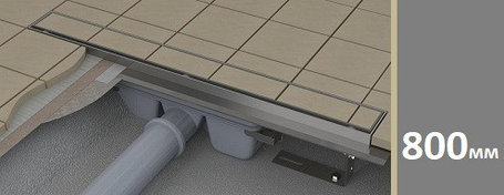 Душевой лоток под плитку Vieir 800 мм, Нержавейка DL80A, фото 2