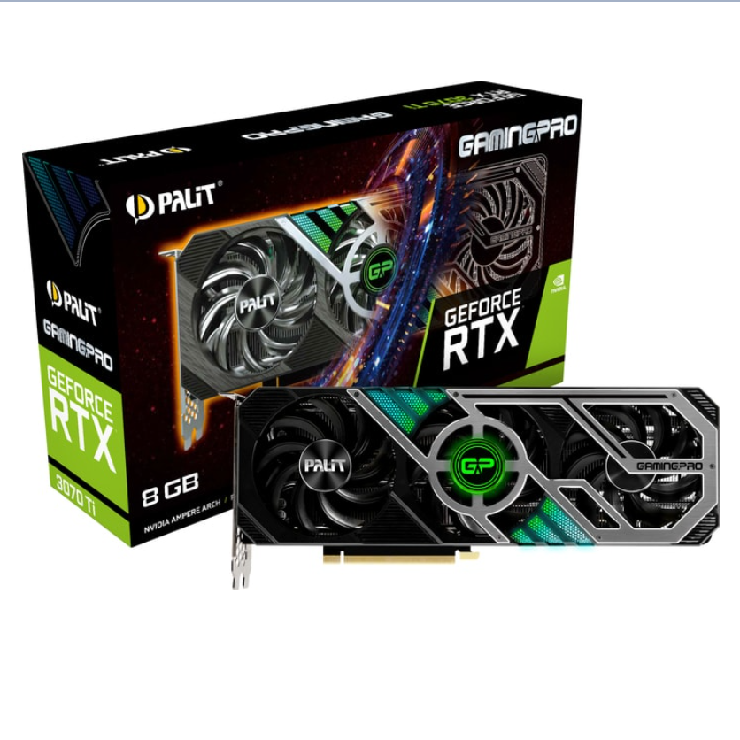 Видеокарта Palit RTX 3070 Ti GamingPro 8G GDDR6X 256bit 3-DP HDMI (NED307T019P2-1046A)