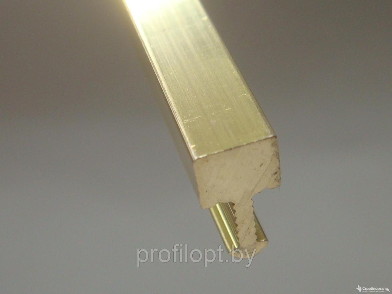 Т - профиль 5 мм. ЛАТУНЬ, 250 см.