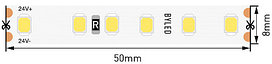 Светодиодная лента Byled LUX SMD2835, 120 LED/m, 7W/m, 24V , IP20, Цвет: