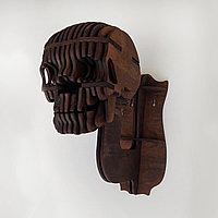 Вешалка для шлема "Череп" (коричневый)