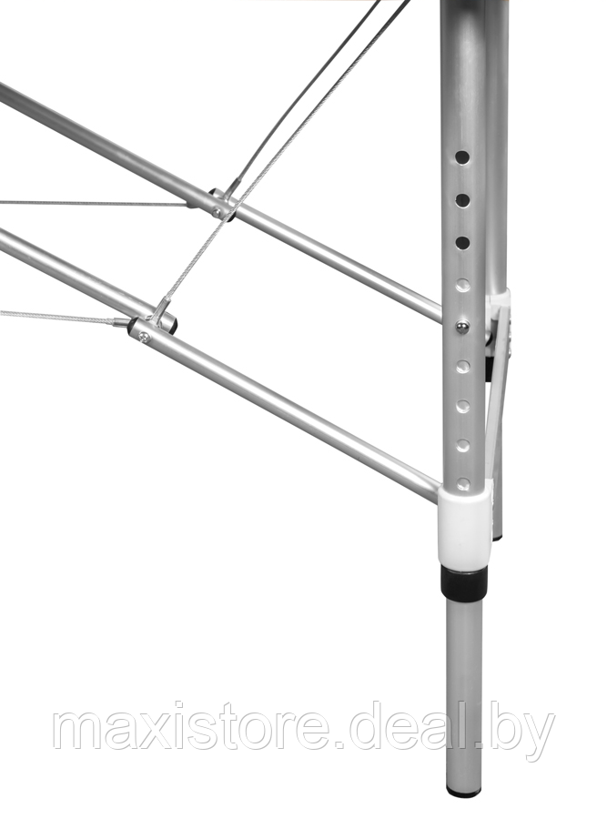 Складной 2-х секционный алюминиевый массажный стол BodyFit, кремовый 60 см (валик в комплекте) - фото 4 - id-p172121526