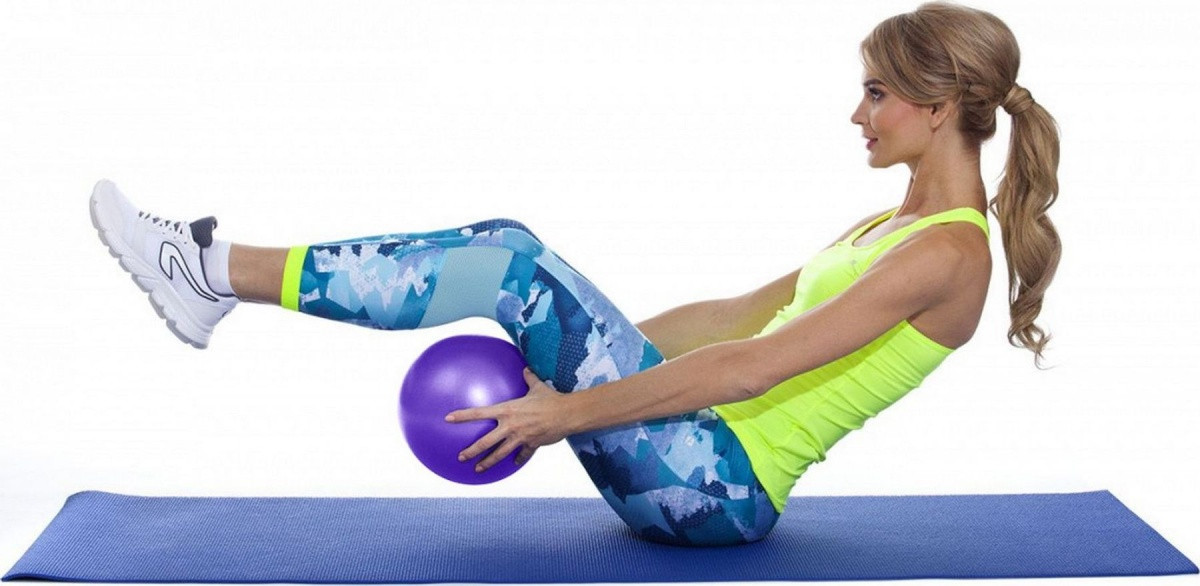 Мяч для фитнеса, йоги и пилатеса «ФИТБОЛ-25», салатовый или фиолетовый - фото 9 - id-p172753119