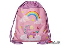 Детский рюкзак сумка мешок для сменной спортивной обуви фитнеса №1 School Волшебный единорог 1369334 розовый