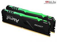 Модуль памяти Kingston Fury Beast Black RGB DDR4 DIMM 3600Mhz PC28800 CL17 - 16Gb KIT (2x8Gb) KF436C17BBAK2/16