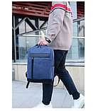 Дорожный набор( рюкзак, сумка с плечевым ремнем, клатч) Синий, фото 4