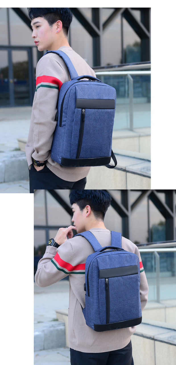 Дорожный набор( рюкзак, сумка с плечевым ремнем, клатч) Синий - фото 3 - id-p172754085