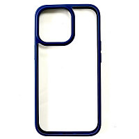 Силиконовый чехол Ipaky Clear Case прозрачно-синий для Apple iPhone 13 Pro Max
