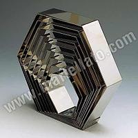 Форма кондитерская "Шестиугольник" 24,5х28 см h 5 см, нержав.сталь 3H5X14