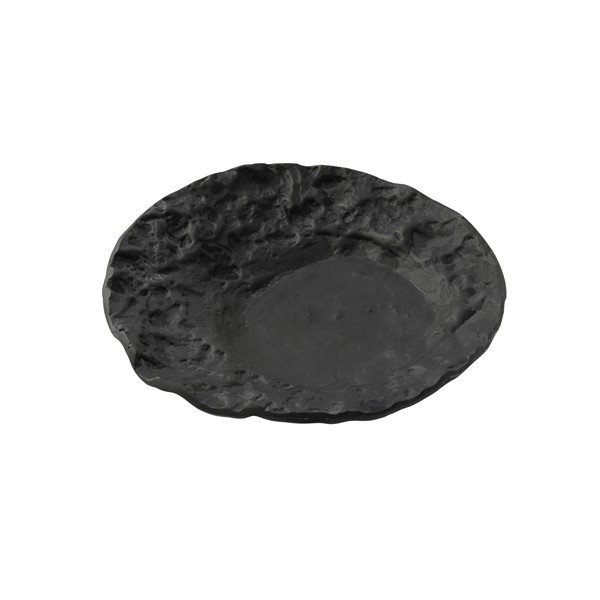 Тарелка глубокая стеклянная «Луна» черное d23см, Crater XGLAS-400 - фото 1 - id-p172807159