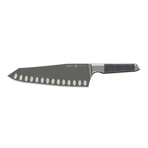Нож поварской "Японский шеф" 23см с бороздками "FIBRE KARBON 1", ручка карбон 4271.24 - фото 1 - id-p172801459