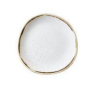 Тарелка мелкая "Волна" 21см, без борта, Stonecast, цвет Barley White SWHSOG81