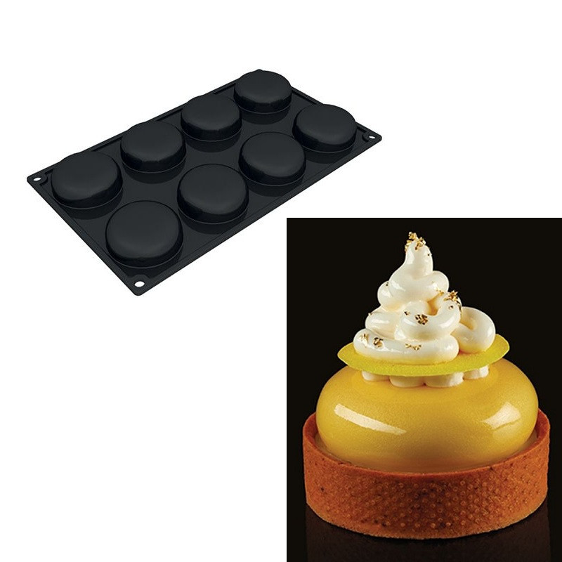 Форма силиконовая PAVOFLEX для пирож. 3D "Round" d60мм h20мм, 48мл, 8 ячеек PX3200 - фото 1 - id-p172803622