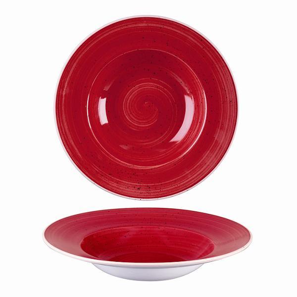 Тарелка для пасты 28см 0,47л, с широким бортом, Stonecast, цвет Berry Red SBRSVWBL1 - фото 1 - id-p172808453