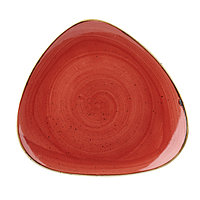 Тарелка мелкая треугольная 19,2см, без борта, Stonecast, цвет Berry Red SBRSTR71