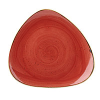 Тарелка мелкая треугольная 22,9см, без борта, Stonecast, цвет Berry Red SBRSTR91