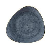 Тарелка мелкая треугольная 22,9см, без борта, Stonecast, цвет Blueberry SBBSTR91