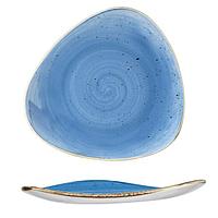 Тарелка мелкая треугольная 22,9см, без борта, Stonecast, цвет Cornflower Blue SCFSTR91