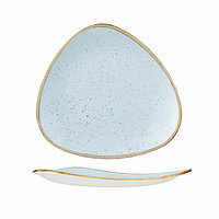 Тарелка мелкая треугольная 22,9см, без борта, Stonecast, цвет Duck Egg Blue SDESTR91