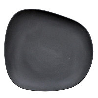 Тарелка мелкая Beltz 26х24,5см h4см, фарфор, серия Yayoi, цвет черный матовый 11026