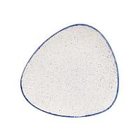 Тарелка мелкая треугольная 22,9см, без борта, Stonecast Hints, цвет Indigo Blue SHBITR91