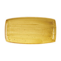 Блюдо сервировочное 35х18,5см, без борта, Stonecast, цвет Mustard Seed Yellow SMSSOP141