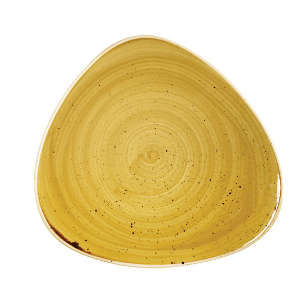 Тарелка мелкая треугольная 19,2см, без борта, Stonecast, цвет Mustard Seed Yellow SMSSTR71 - фото 1 - id-p172808638