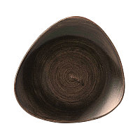 Тарелка мелкая треугольная 26,5см, без борта, Stonecast Patina, цвет Iron Black PAIBTR101