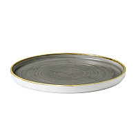 Тарелка мелкая CHEFS Walled d26см h2см, с прямым бортом, Stonecast, цвет Peppercorn Grey SPGSWP261