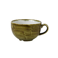 Чашка Cappuccino 340мл Stonecast Plume, цвет Olive PLGRCB281