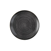 Тарелка мелкая 21,7см, без борта, Stonecast Raw, цвет Black SRBLEVP81