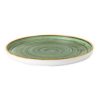 Тарелка мелкая CHEFS Walled d26см h2см, с прямым бортом, Stonecast, цвет Samphire Green SSGSWP261
