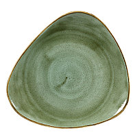 Тарелка мелкая треугольная 26,5см, без борта, Stonecast, цвет Samphire Green SSGSTR101