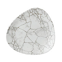 Тарелка мелкая треугольная 26,5см, без борта, цвет Kintsugi Agate Grey, Studio Prints KTAGTR101