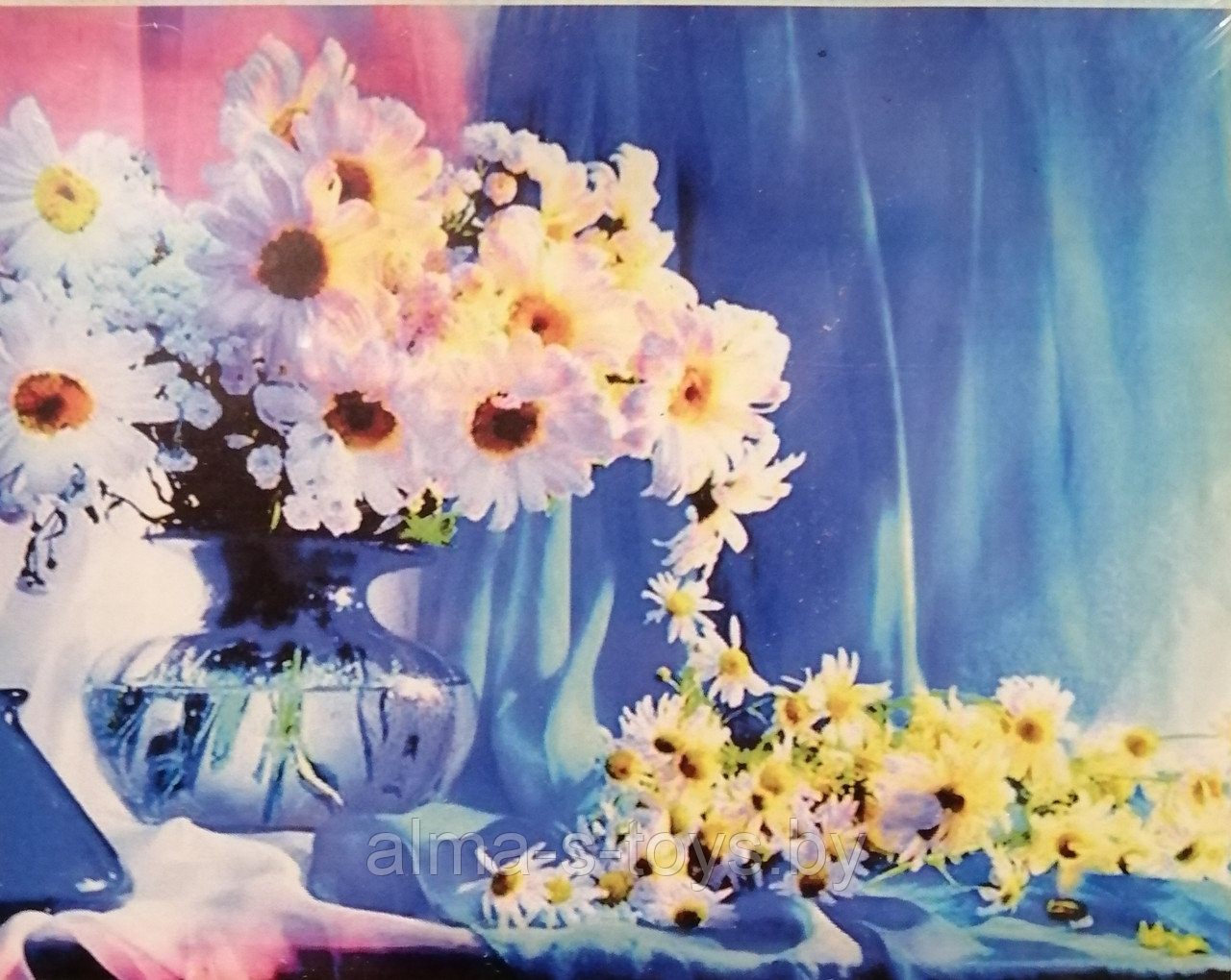 Алмазная мозаика Цветы композиция на столе, 40*50