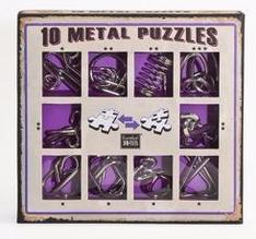 Набор головоломок из 10 Metal Puzzles purple