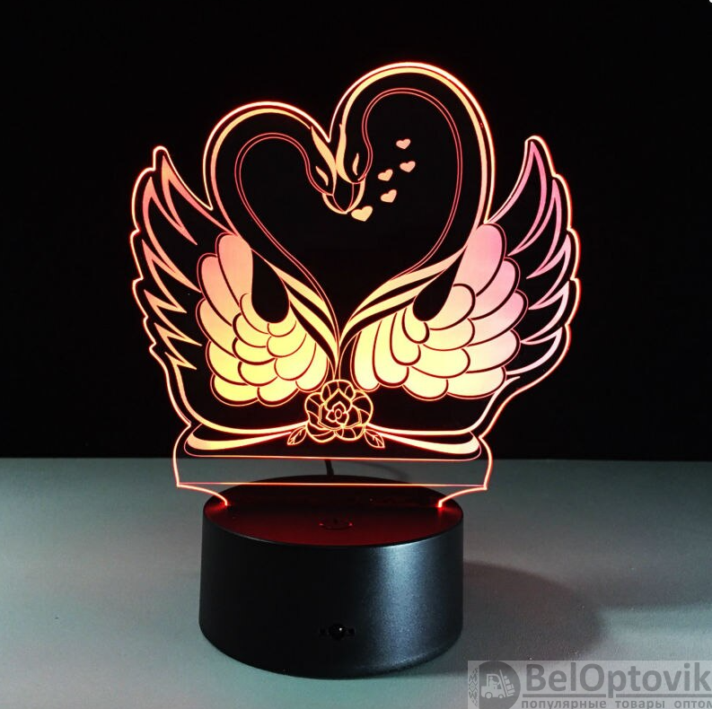 3 D Creative Desk Lamp (Настольная лампа голограмма 3Д, ночник) Панда - фото 2 - id-p172596252