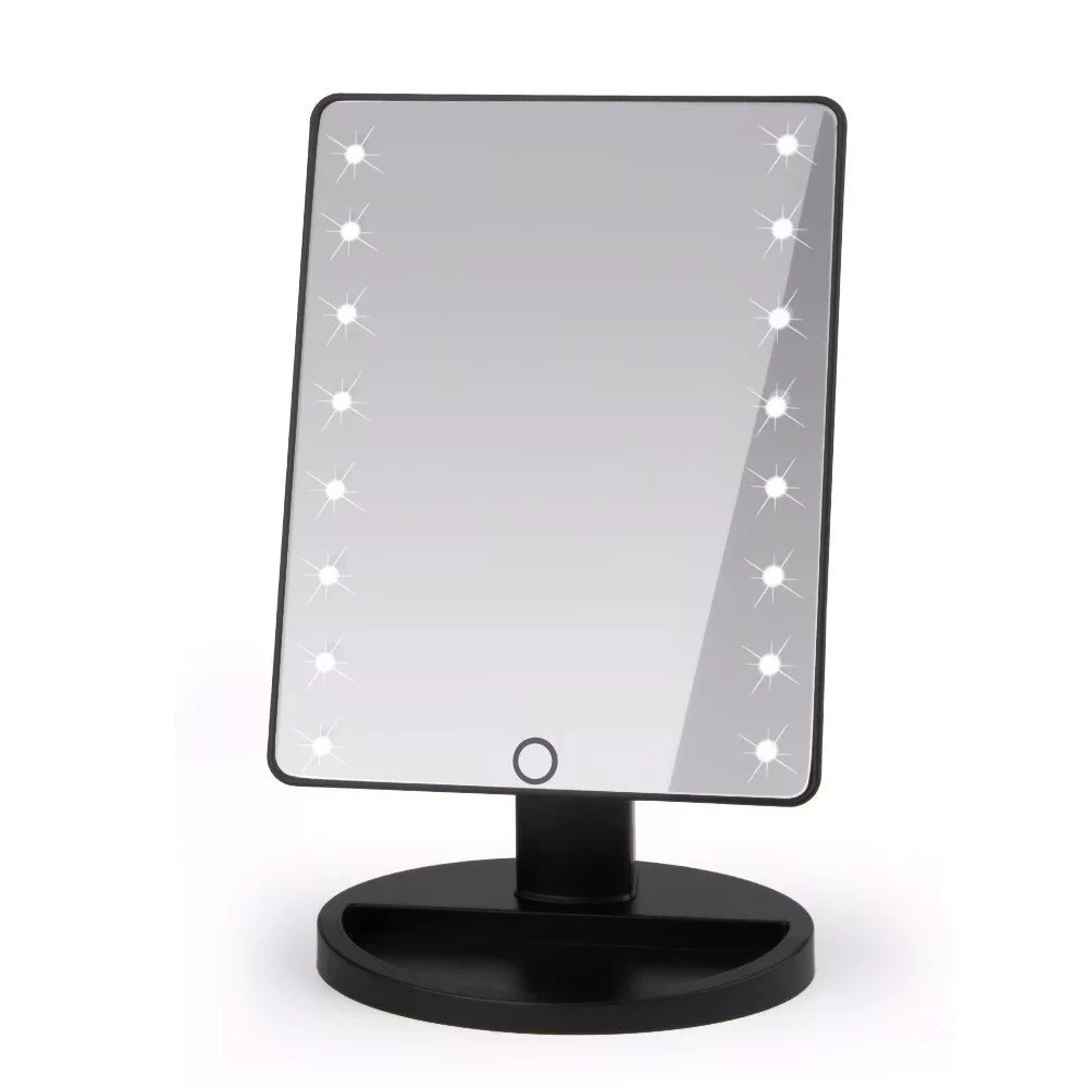 Уценка Косметическое зеркало с подсветкой Large Led Mirror (Черный)
