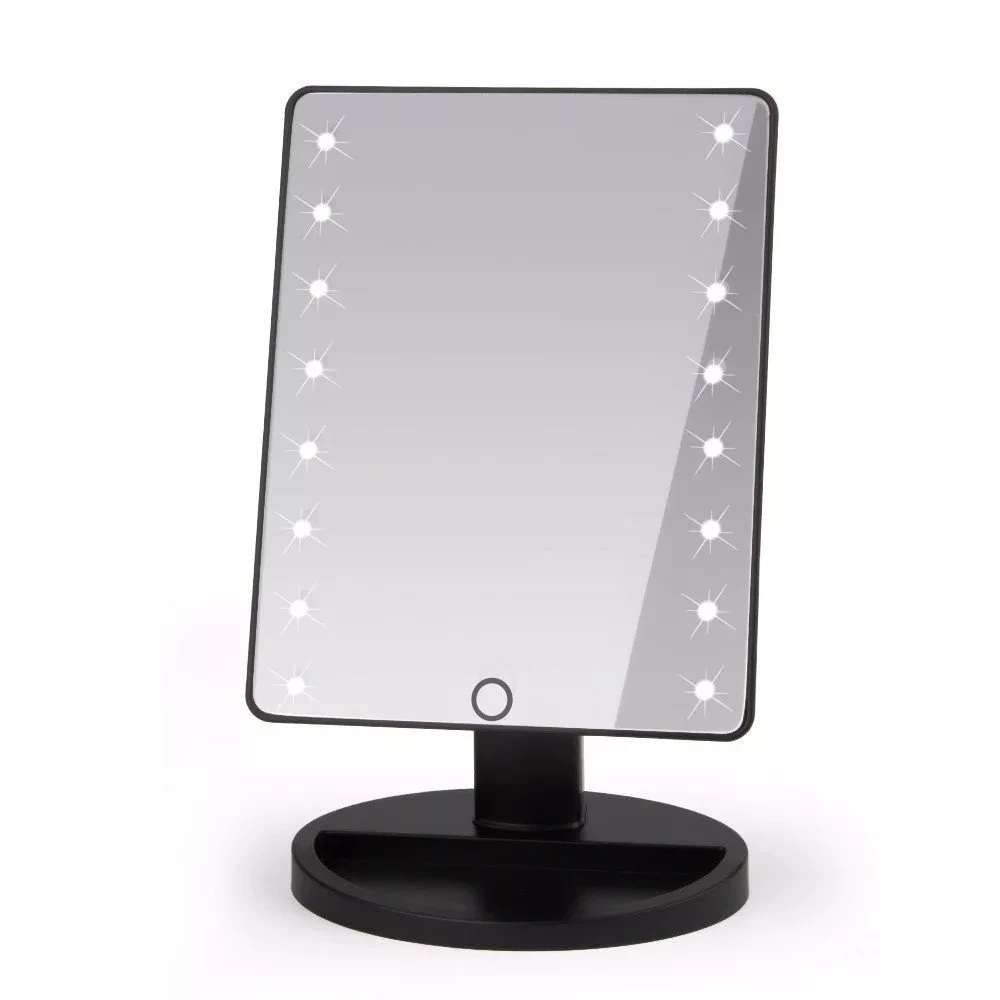 Уценка Косметическое зеркало с подсветкой Large Led Mirror (Черный) - фото 1 - id-p172822372